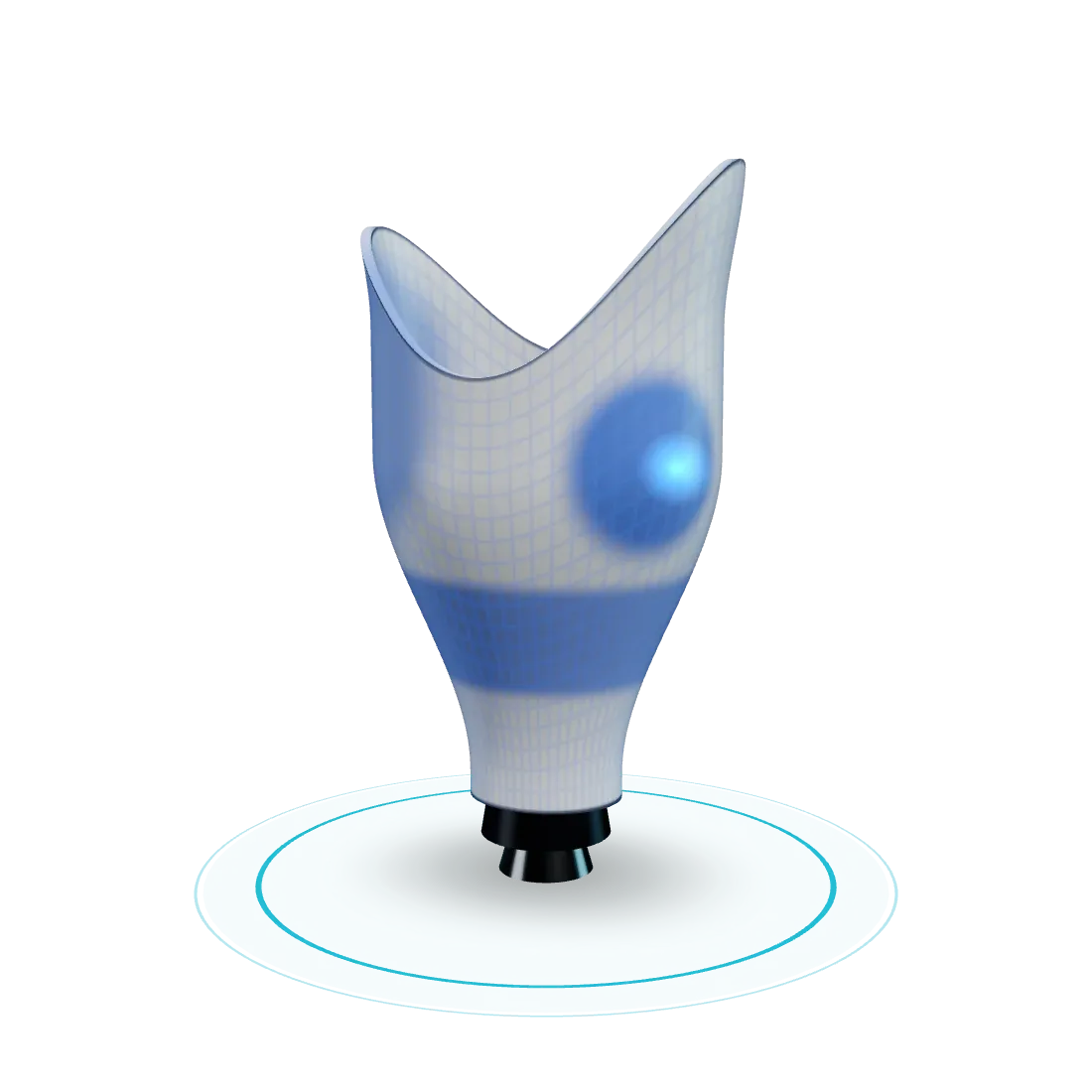 Протезист изучает 3D-скан культи в среде проектирования Bion3D